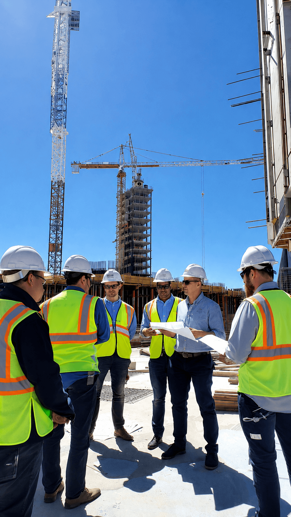 Equipo de ingeniería en obra